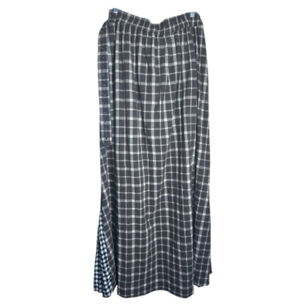 TOV Holy Los Angeles Plaid Patchwork Maxi Skirt Large - Picture 6 of 8